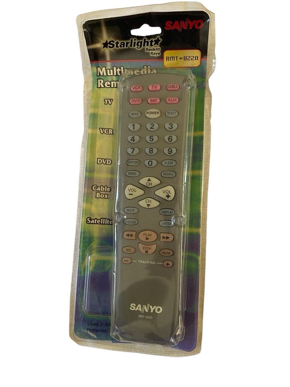 Sanyo Starlight Rmt U220 Multimedia Remote Backlit Keys Tv Media Replacement